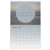 Moderne Oceaan Quote Kalender (Feb 2026)