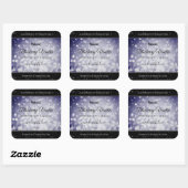Moderne Ocean Blue Sparking Glitter Product Labels