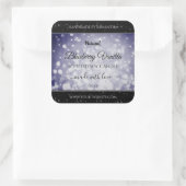 Moderne Ocean Blue Sparking Glitter Product Labels (Tas)