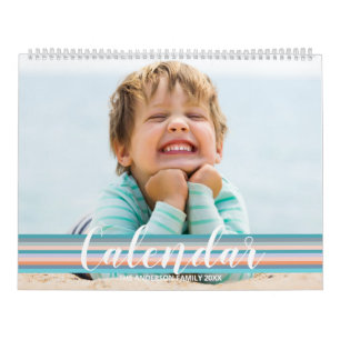 Moderne Ocean Custom Family Fotokalender Kalender