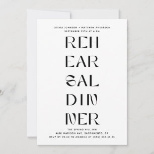 Moderne Oefenavond Dinner Redactionele Typografi Kaart