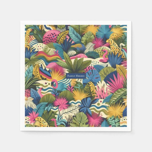 Moderne oerwoud kunst servet (Voorkant)