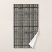 Moderne Offset Plaid Grijze tinten Bad Handdoek (Handdoek)