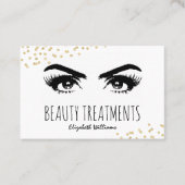 Moderne ogen en gouden schoonheidsbehandeling | sc visitekaartje (Voorkant)