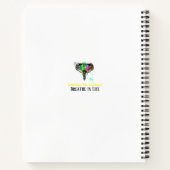 Moderne olifant mandala-regenboogverf. notitieboek (Achterkant)