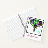 Moderne olifant mandala-regenboogverf. notitieboek (Binnen)