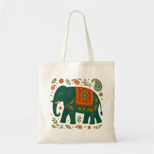 Moderne olifantenkunst tote bag