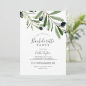 Moderne Olijftak Bachelorette Party Kaart (Staand voorkant)