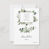 Moderne Olive Branch DIY Menu Optie Kaart plaatsen (Voorkant)