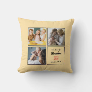 Moderne oma 3 Fotocollage Custom Gift Kussen