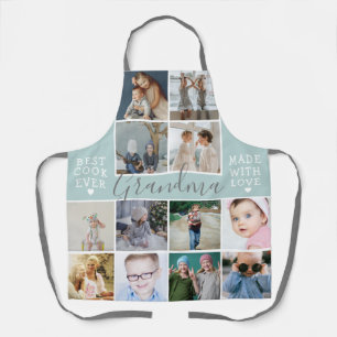 Moderne Oma Foto Collage All Over Print Schort