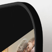Moderne oma gevestigd 3 foto witte script pickleball paddle (Links Detail)