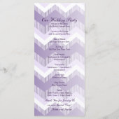 Moderne Ombre paarse Chevron huwelijksprogramma's Programma (Achterkant)