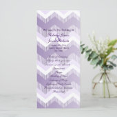 Moderne Ombre paarse Chevron huwelijksprogramma's Programma (Staand voorkant)