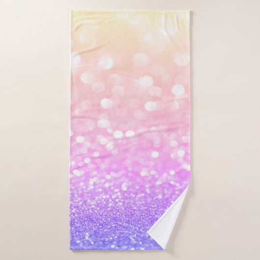 Moderne ombre pailletée bokeh cool (Serviette de bain)