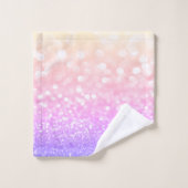 Moderne ombre pailletée bokeh cool (Gant de toilette)
