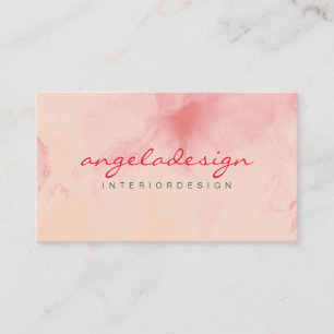 Moderne Ombre Roze Aquarel Roze Salie Visitekaartje