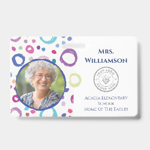 Moderne Onderwijzerslogo Educator Personeel Identi Badge