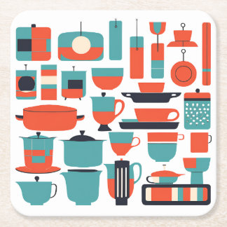 Moderne Onderzetters uit het midden van de eeuw