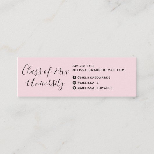 Moderne ongelijke klasse van de de fotonaamkaart v contactkaartje (Achterkant)