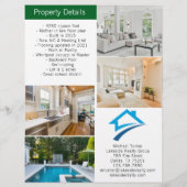 Moderne onroerend goed notering 2-zijdige flyer (Achterkant)