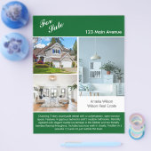 Moderne onroerend goed notering 2-zijdige flyer (Enkel)