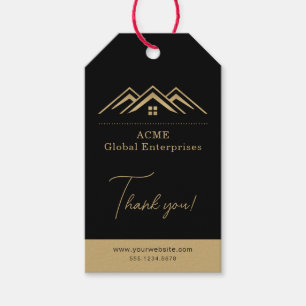 Moderne onroerend goed promotionele makelaar Logo Cadeaulabel