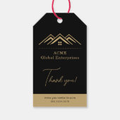 Moderne onroerend goed promotionele makelaar Logo Cadeaulabel (Achterkant)