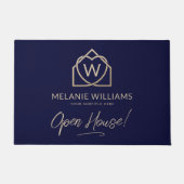 Moderne onroerend goed promotionele makelaar Logo Deurmat (Voorkant)