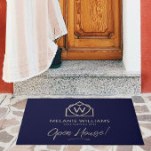 Moderne onroerend goed promotionele makelaar Logo Deurmat