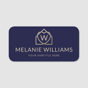 Moderne onroerend goed promotionele makelaar Logo Naamplaatje