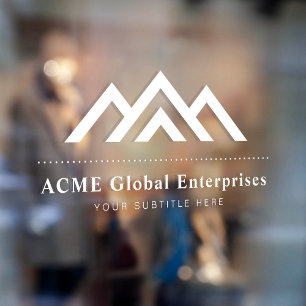 Moderne onroerend goed promotionele makelaar Logo Raamsticker