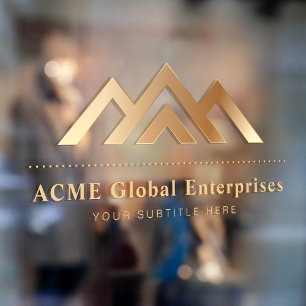 Moderne onroerend goed promotionele makelaar Logo Raamsticker