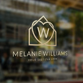 Moderne onroerend goed promotionele makelaar Logo Raamsticker