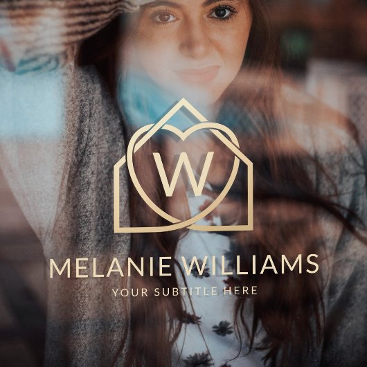 Moderne onroerend goed promotionele makelaar Logo Raamsticker