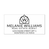 Moderne onroerend goed promotionele makelaar Logo Rubberstempel (Afrduk)