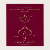 Moderne onroerend goed promotionele makelaar Logo Visitekaartjes (Buitenkant ongevouwen)