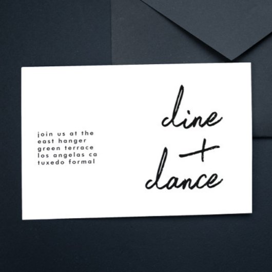 Moderne ontvangst van dans- en dans-dans kaart