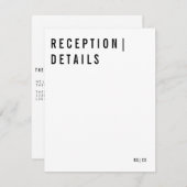 Moderne Ontvangstkaart Informatiekaartje (Voorkant / Achterkant)