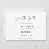 Moderne ontwerp Save the Date fotokaart (Achterkant)