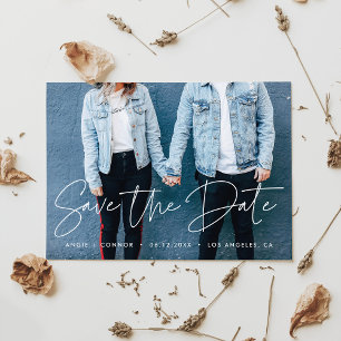 Moderne ontwerp Save the Date fotokaart