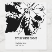 Moderne ontwerp van waslabel wijn etiket (Enkel label)