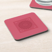 Moderne Ontwerper Roze Bloem Sieraftdruk Bier Onderzetter (Linkerzijde)
