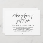 Moderne ontwikkeling, niets Fancy, gewoon liefde Kaart (Voorkant / Achterkant)