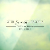 Moderne "Onze Favoriete Mensen" Trouwspiegel Decal (Vel 3)