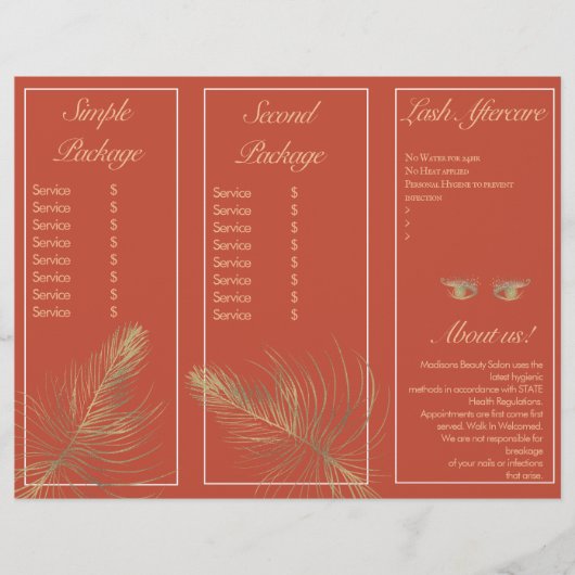 Moderne Oogwimper Servicesessie Brochure Flyer (Voorkant)