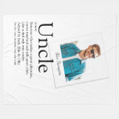 Moderne Oom Definitie Foto met leuk thema Fleece Deken (Voorkant (Horizontaal))