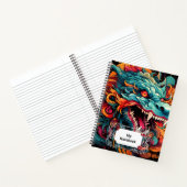 Moderne oosterse draak Majesteit Notitieboek (Binnen)