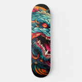 Moderne oosterse draak Majesteit Skateboard (Voorkant)