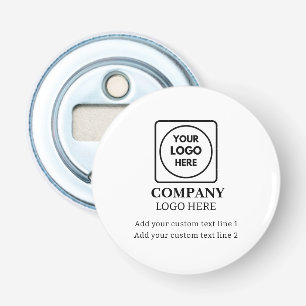 Moderne op maat gemaakte bedrijfslogo bedrijfsbevo button flesopener